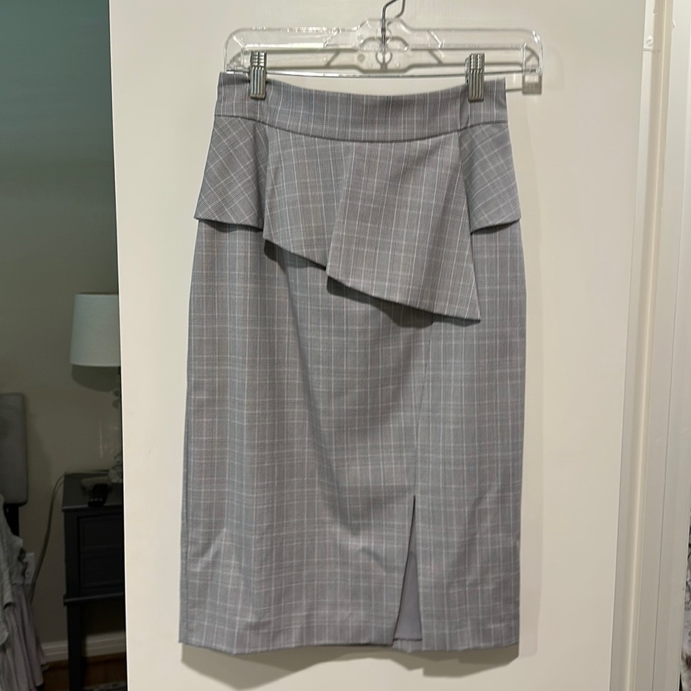 Zara plaid pencil skirt